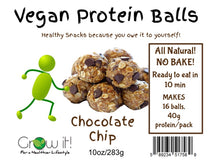 Load image into Gallery viewer, Vegan Protein Balls - Chocolate Chip 10oz
