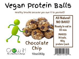 Vegan Protein Balls - Chocolate Chip 10oz